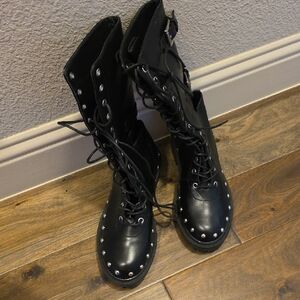Black Studded Women's Boots